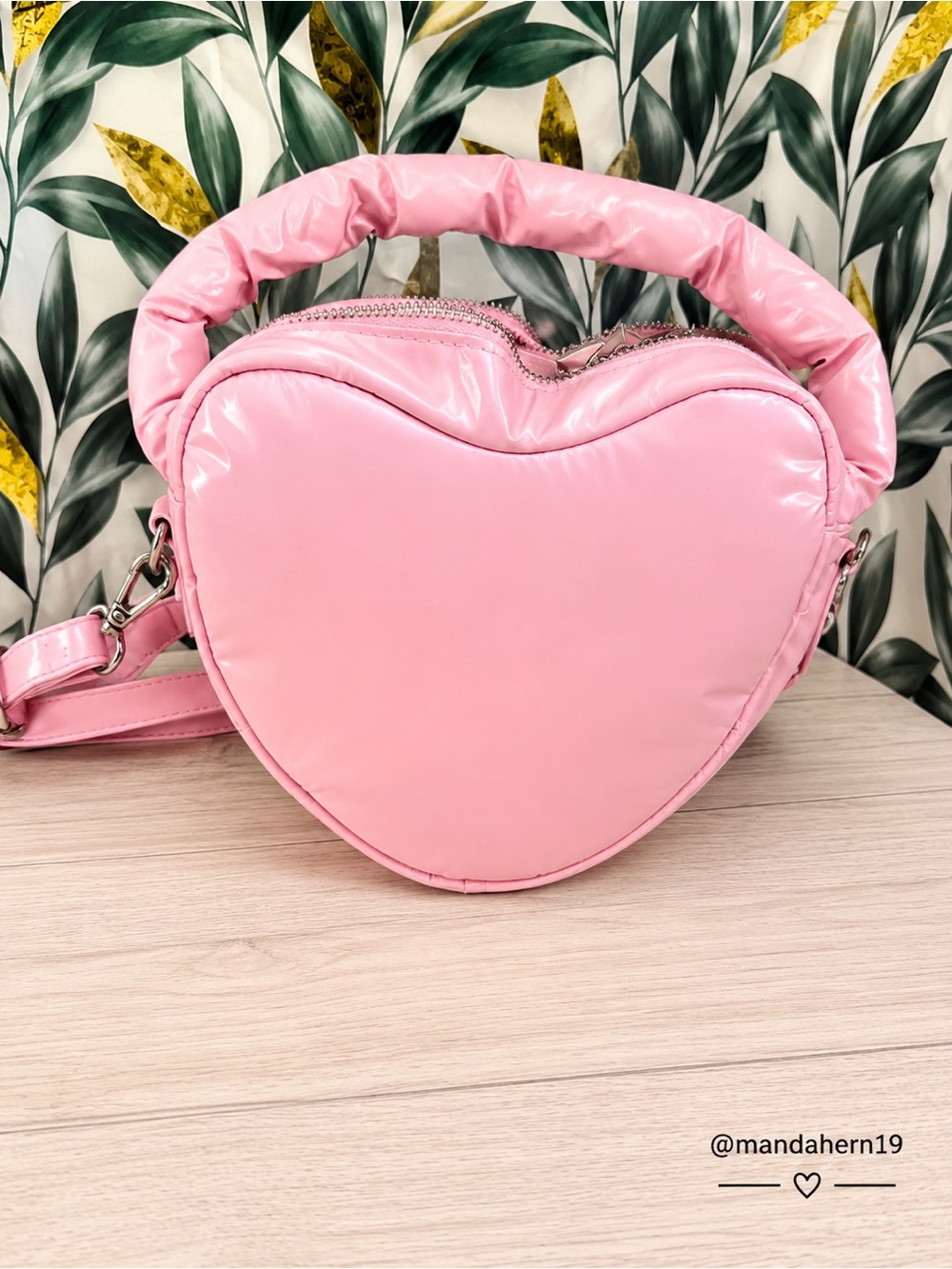 wild fable Pink Heart-Shaped Crossbody Bag